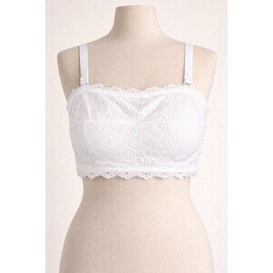 Auden White Lace Bralette XXL Wireless Padded Adjustable Straps